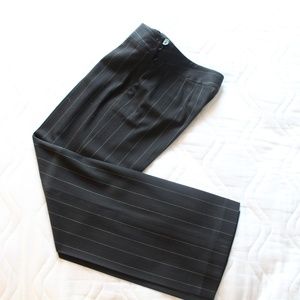 Loft Black Striped Dress Pants